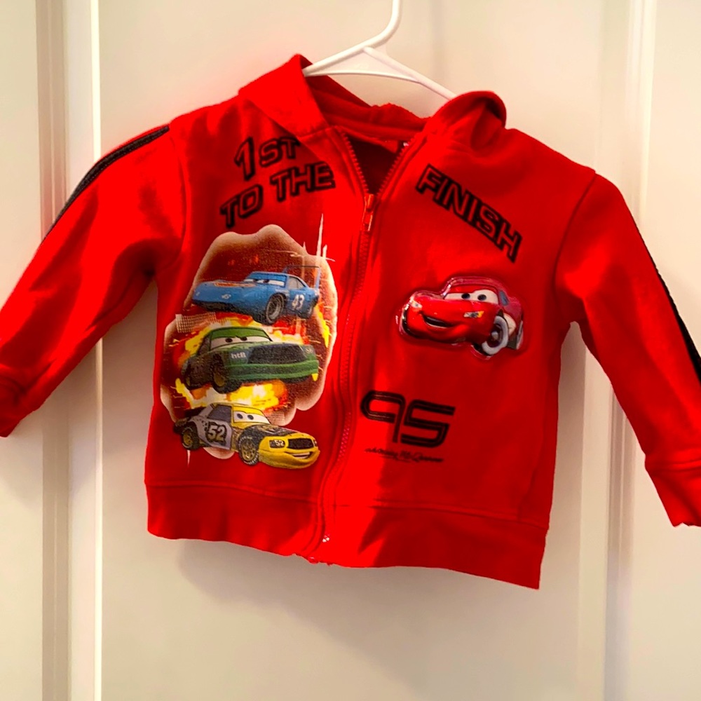 Disney cars zip up sweatshirt